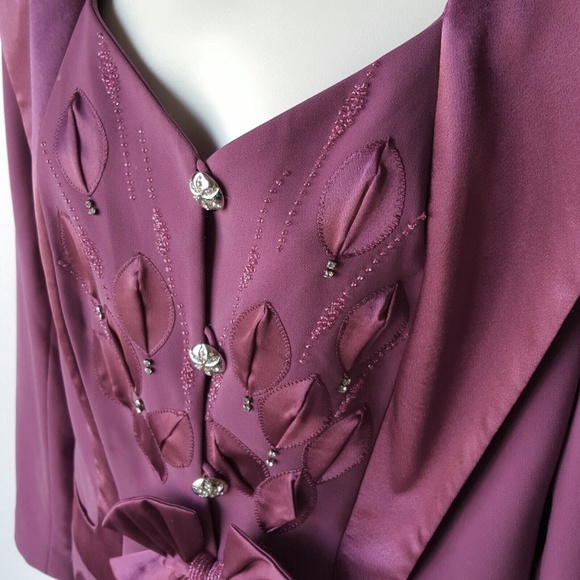 Champagne Italy Fashion Church Jacket Size 12 - Picture 6 of 8